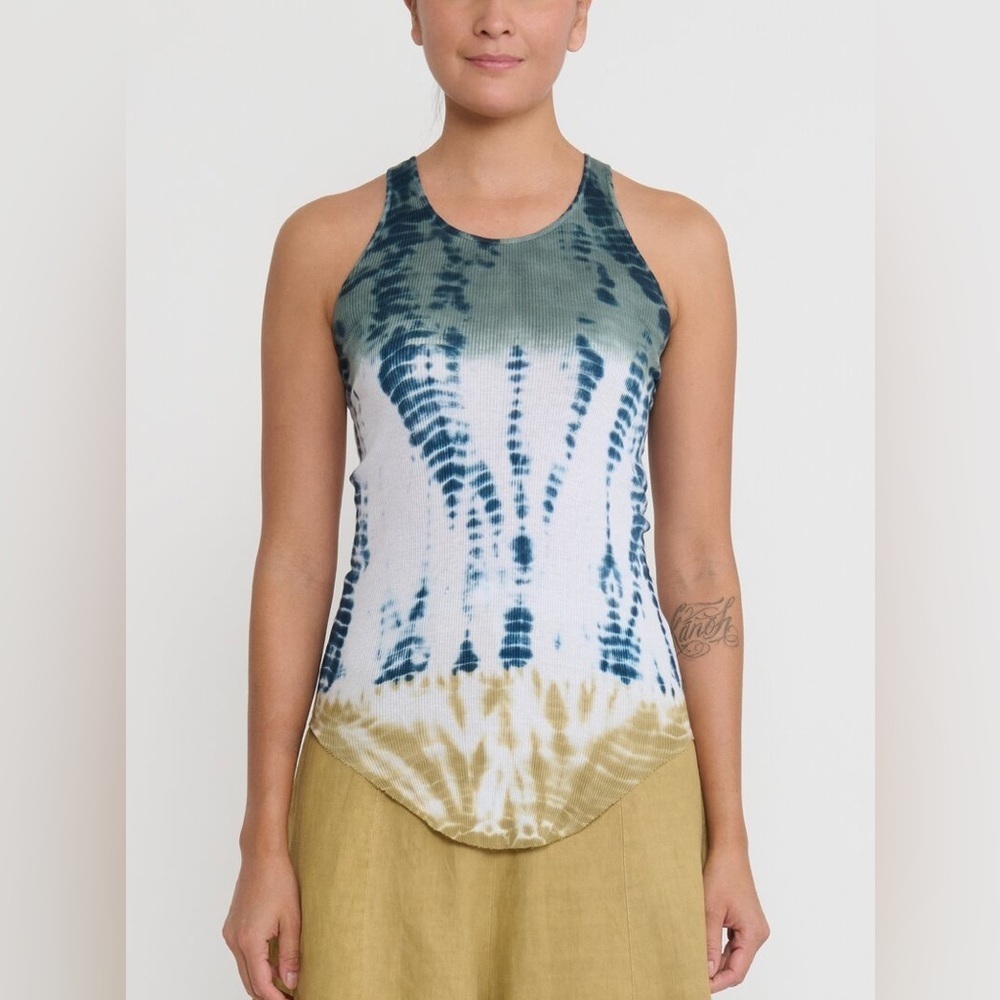 Gilda Midani Cotton 'Forest' Dyed Tank Top
